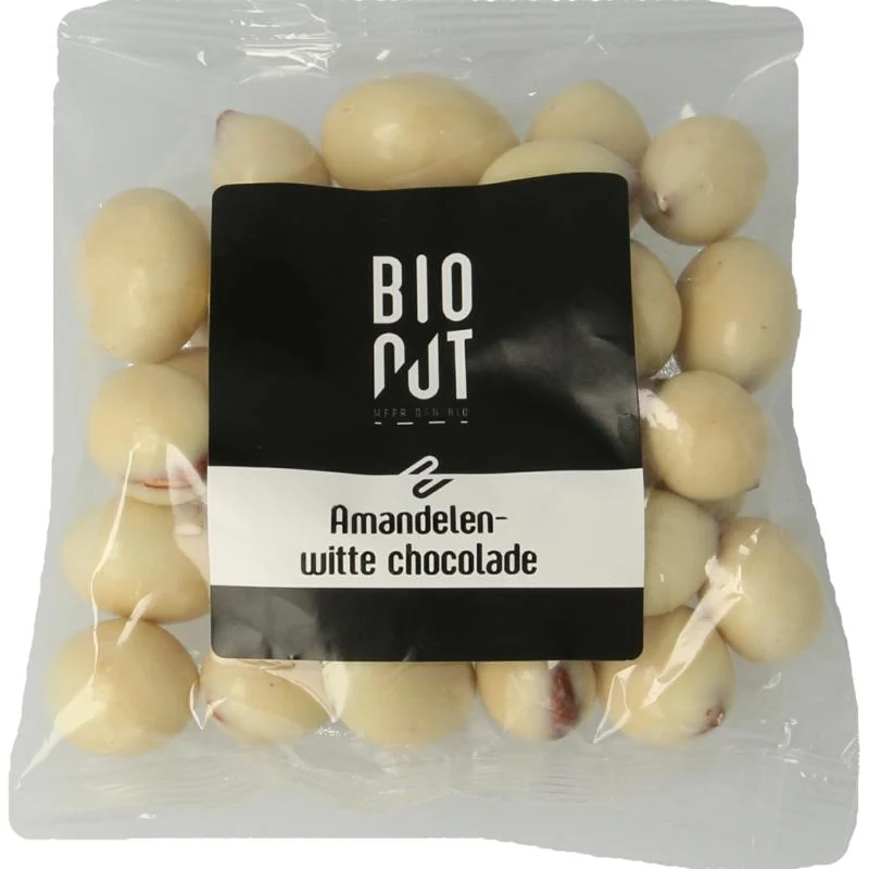 Bionut Amandelen witte chocolade 150g