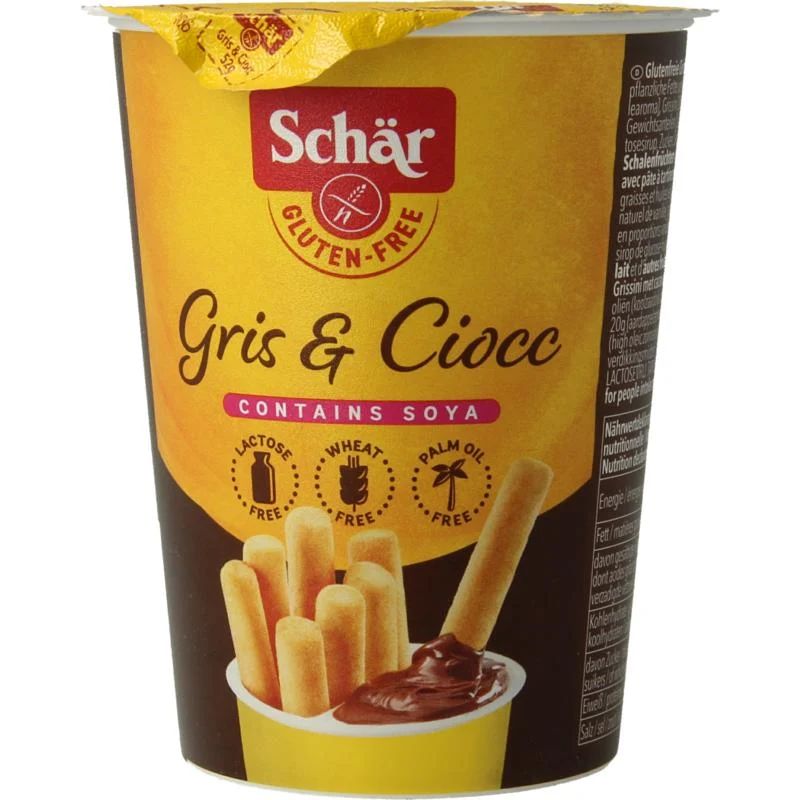 Dr Schar Milly grissini & chocolate sticks 52g