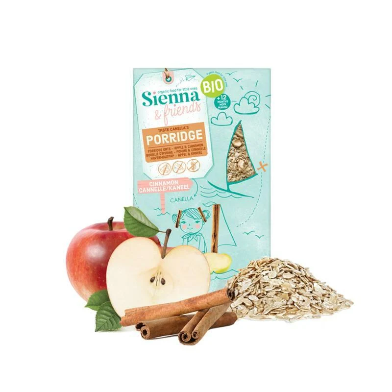 Sienna & Friends Havermoutpap appel & kaneel bio 200g