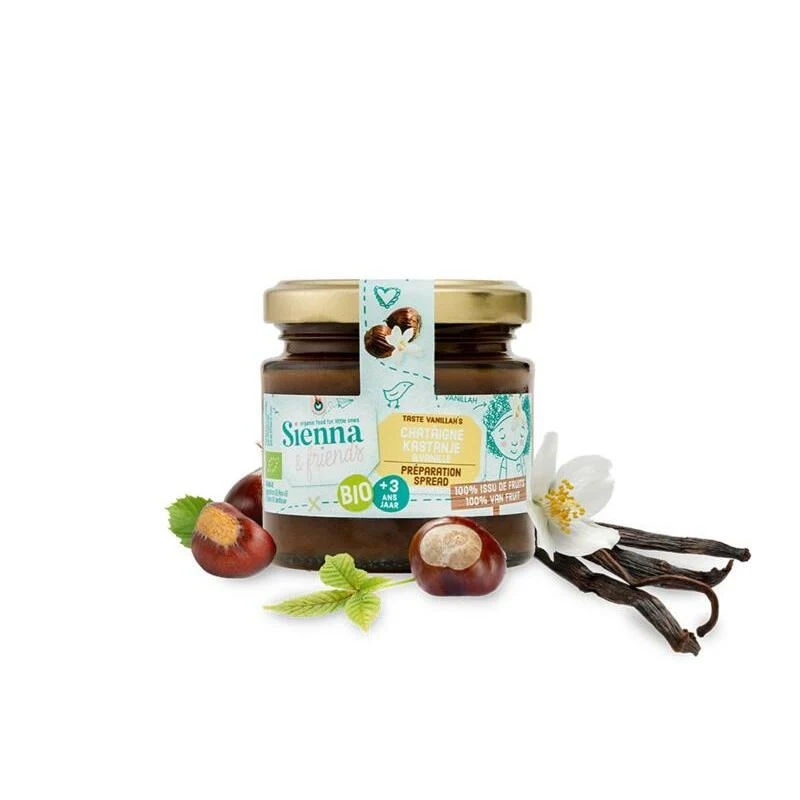 Sienna & Friends Spread kastanje & vanille bio 125g