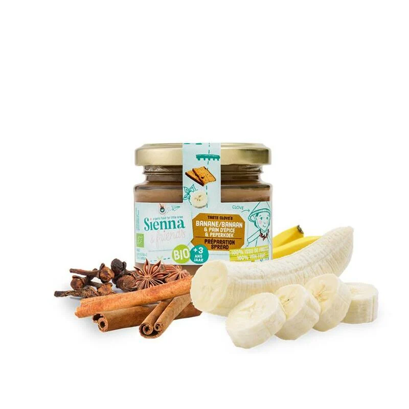 Sienna & Friends Spread banaan & peperkoekkruiden bio 125g