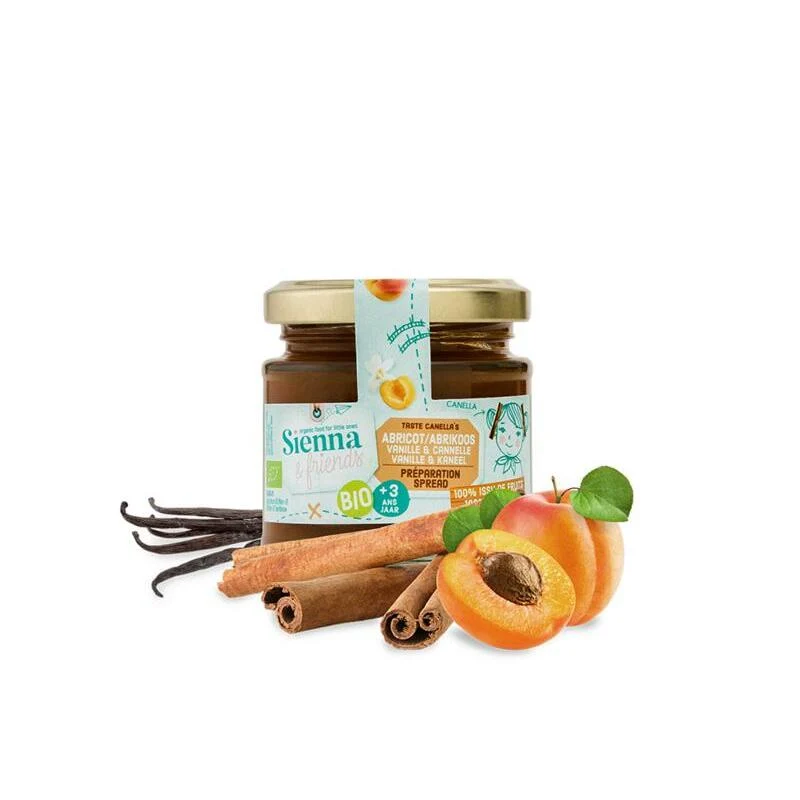 Sienna & Friends Spread abrikoos vanille kaneel bio 125g