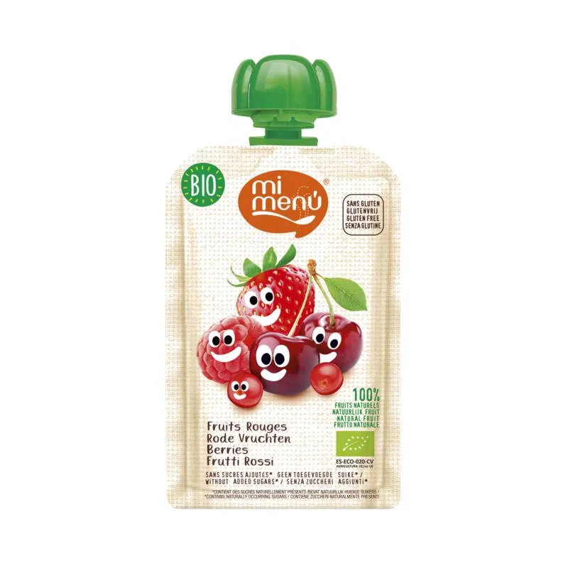 Mi Menu Knijpfruit rood fruit 100g
