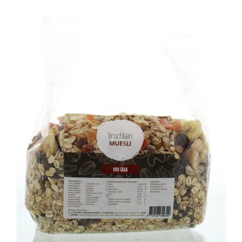 Mijnnatuurwinkel Vruchten muesli 1000g