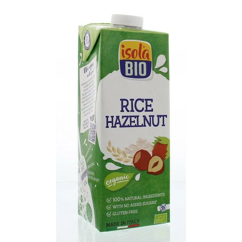 Isola Bio Rijstdrank hazelnoot bio 1ltr
