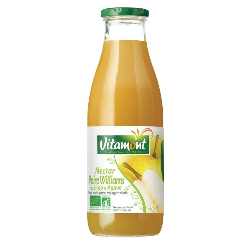 Vitamont Williams peer nectar met agavesiroop bio 750ml