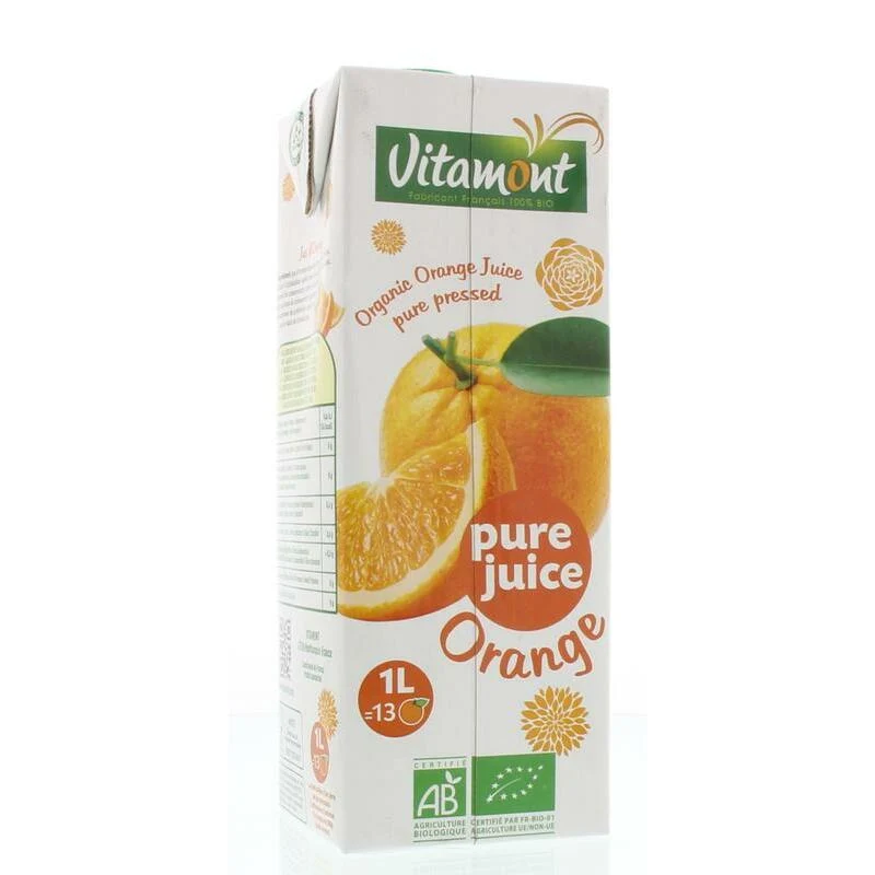 Vitamont Puur sinaasappelsap pak bio 1000ml