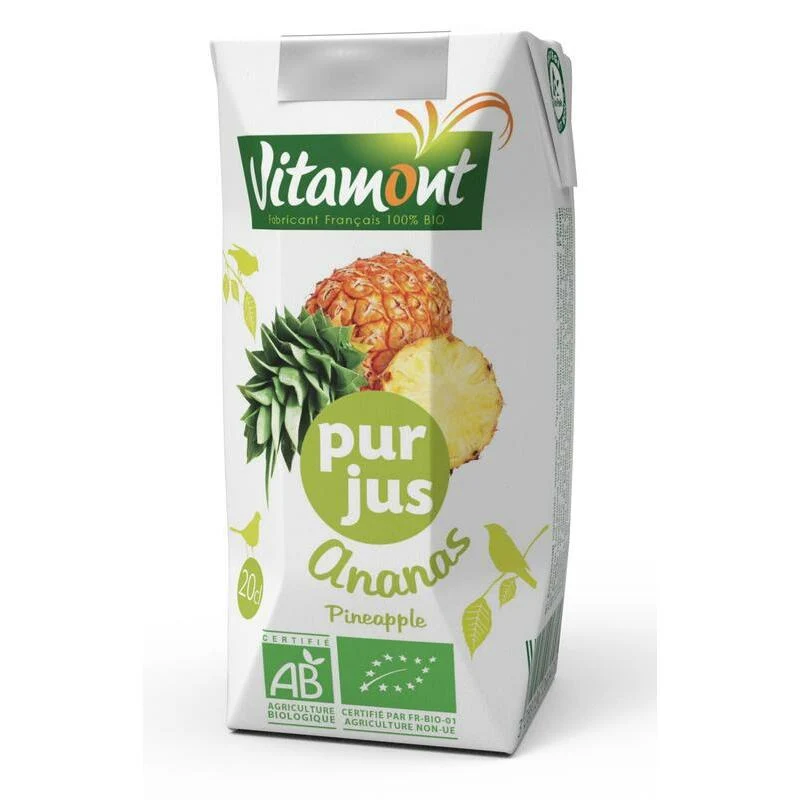 Vitamont Puur ananassap pak bio 200ml