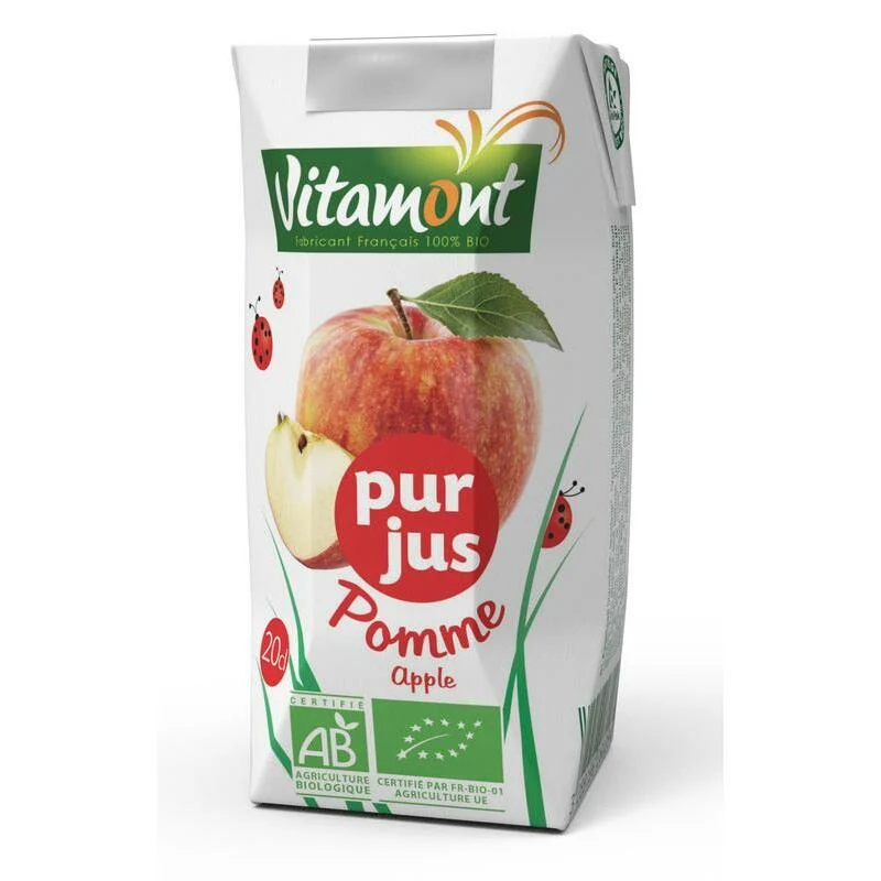 Vitamont Puur appelsap pak bio 200ml