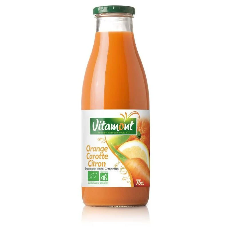 Vitamont Sinaasappel wortel citroen cocktail bio 750ml