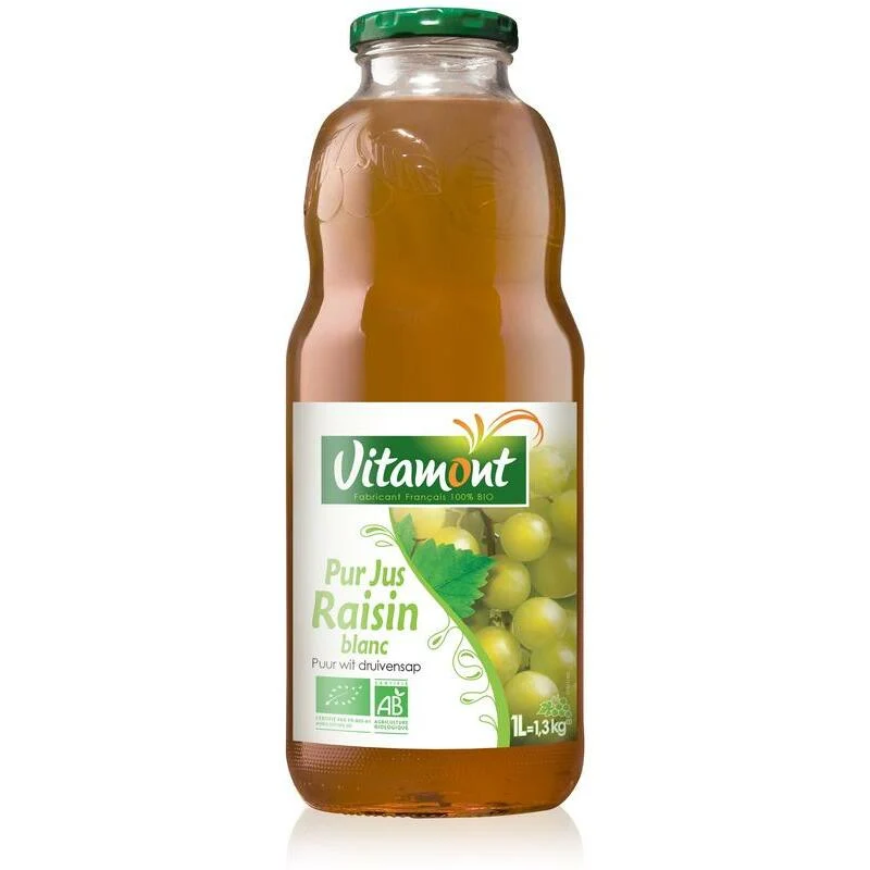 Vitamont Puur witte druivensap bio 1000ml