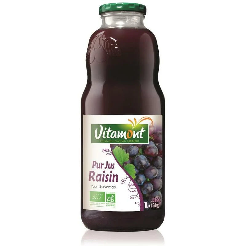 Vitamont Puur rode druivensap bio 1000ml