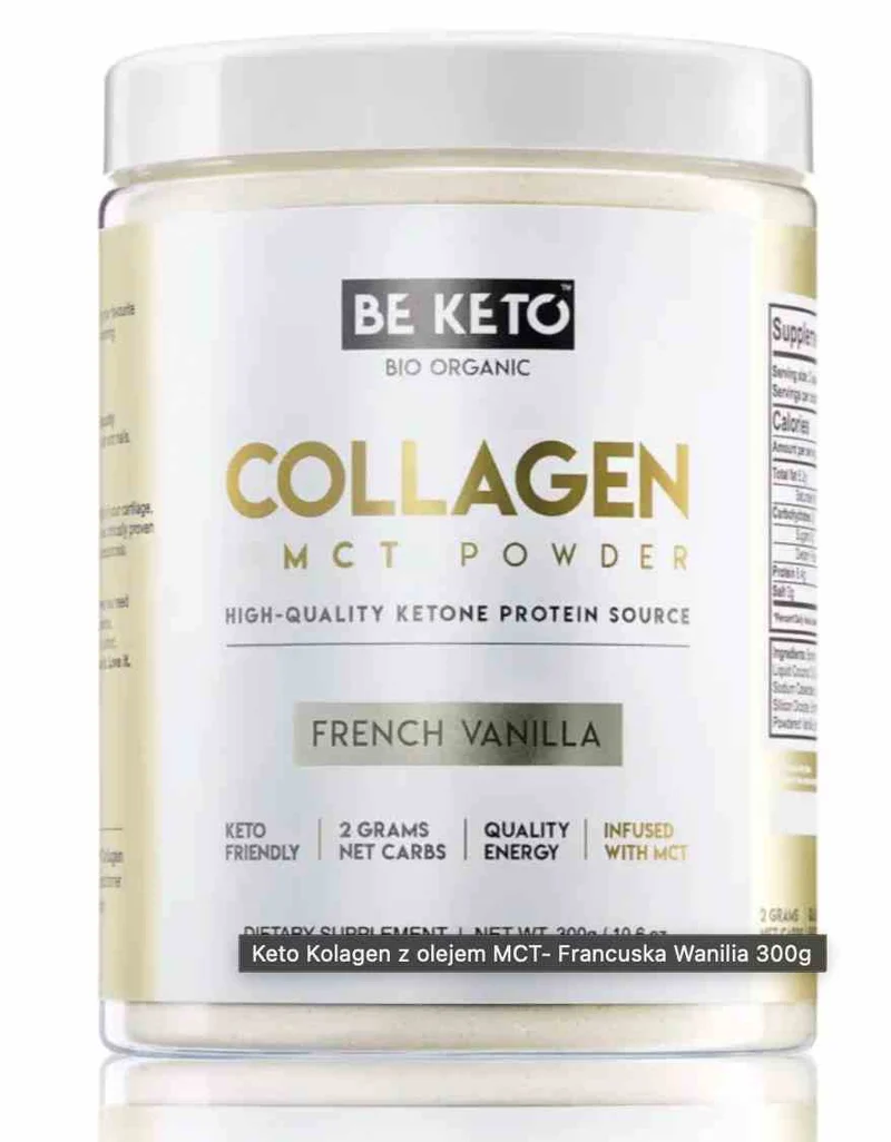 BeKeto Keto Kollagen mit MCT-Öl Vanille-Geschmack 300g