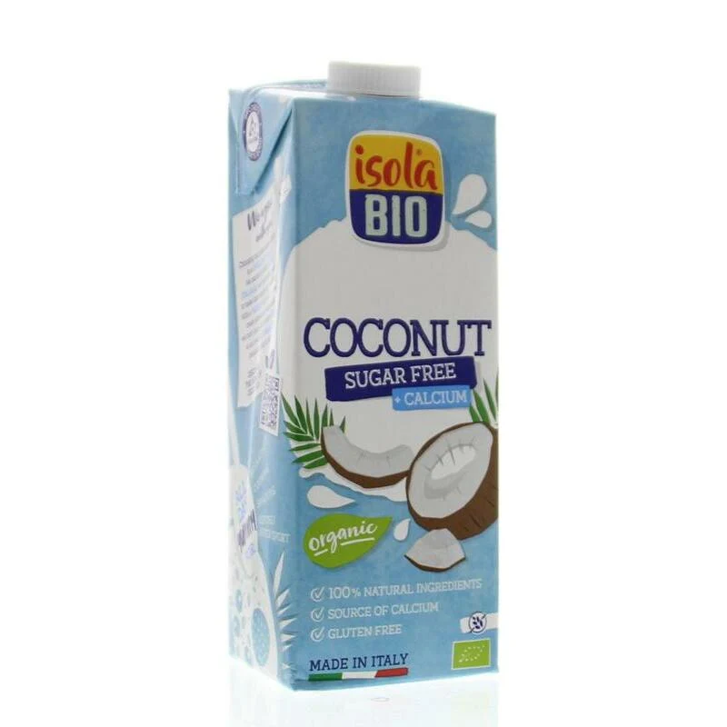 Isola Bio Kokosdrink met calcium suikervrij bio 1ltr