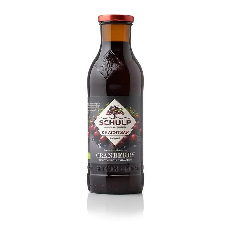 Schulp Krachtsap Cranberry puur bio 750ml