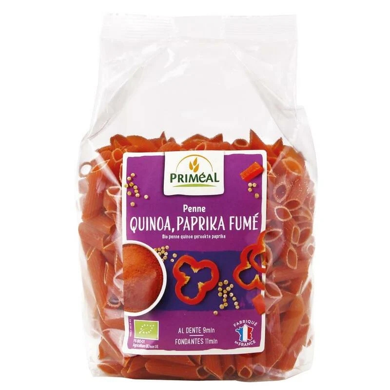 Primeal Penne tarwe quinoa met gerookte paprika bio 500g