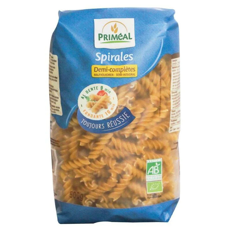 Primeal Fusilli spiralen halfvolkoren bio 500g