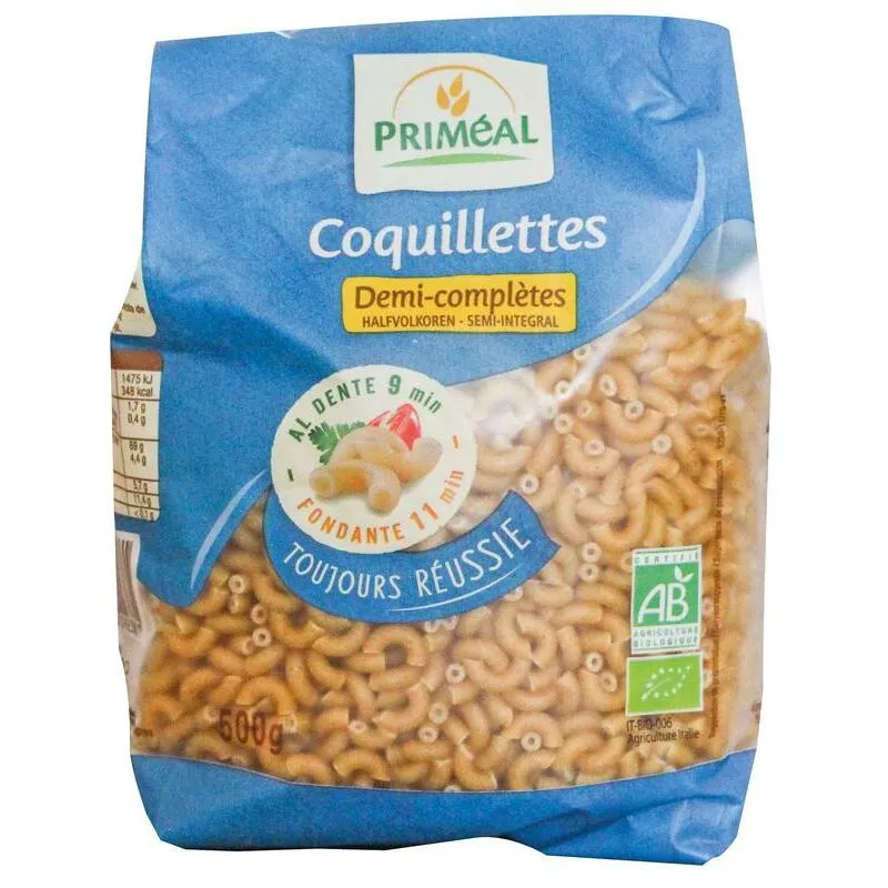 Primeal Macaroni halfvolkoren elleboog bio 500g