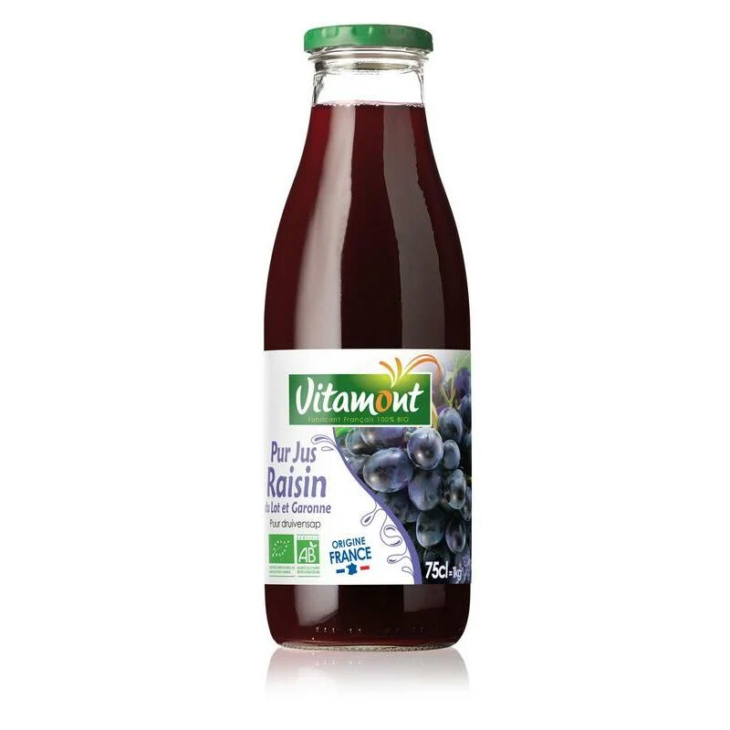 Vitamont Puur druivensap bio 750ml
