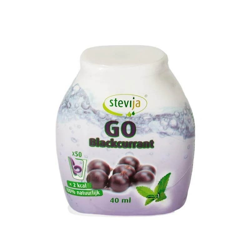 Stevija Stevia limonadesiroop go blackcurrant 40ml