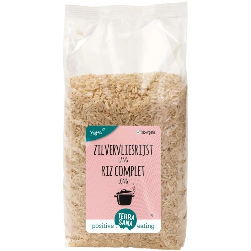 Terrasana Zilvervliesrijst lang bio 1000g