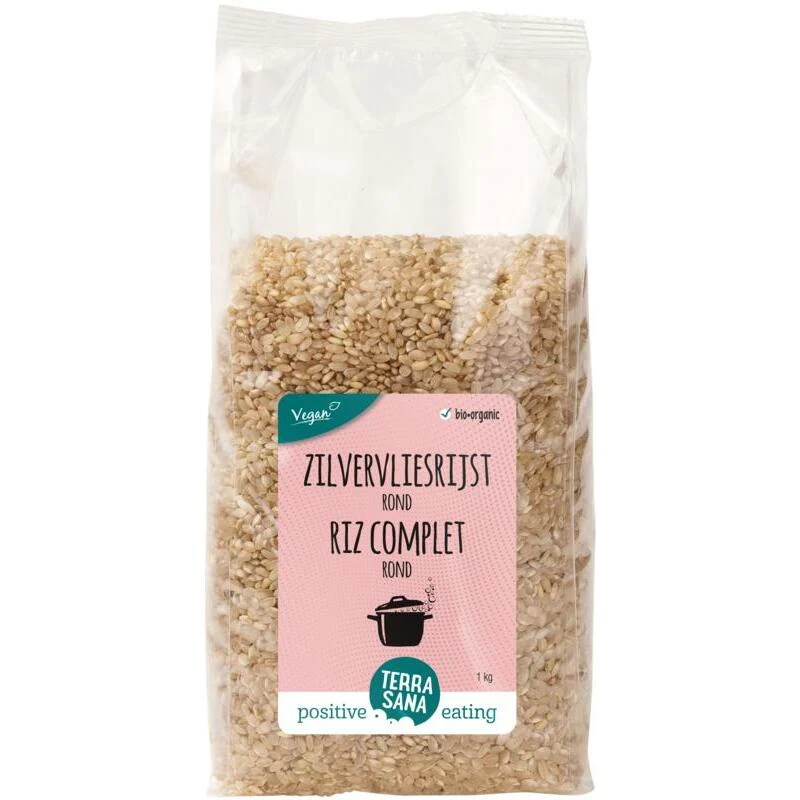 Terrasana Zilvervliesrijst rond bio 1000g