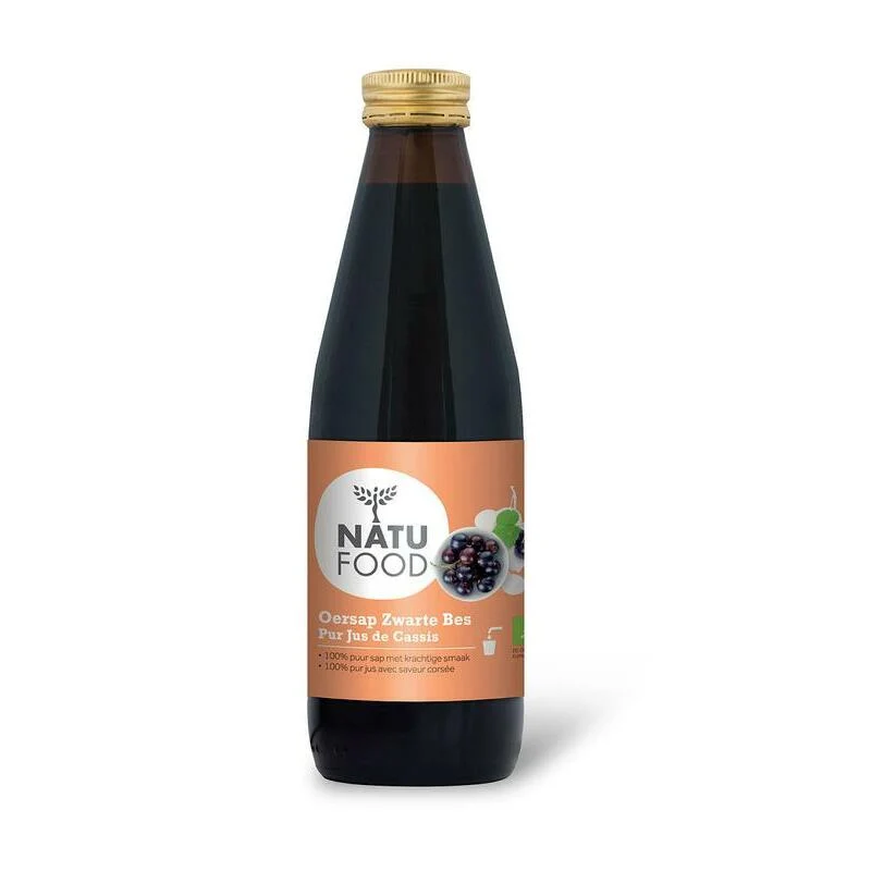 Natufood Zwarte bes oersap vitaal bio 330ml