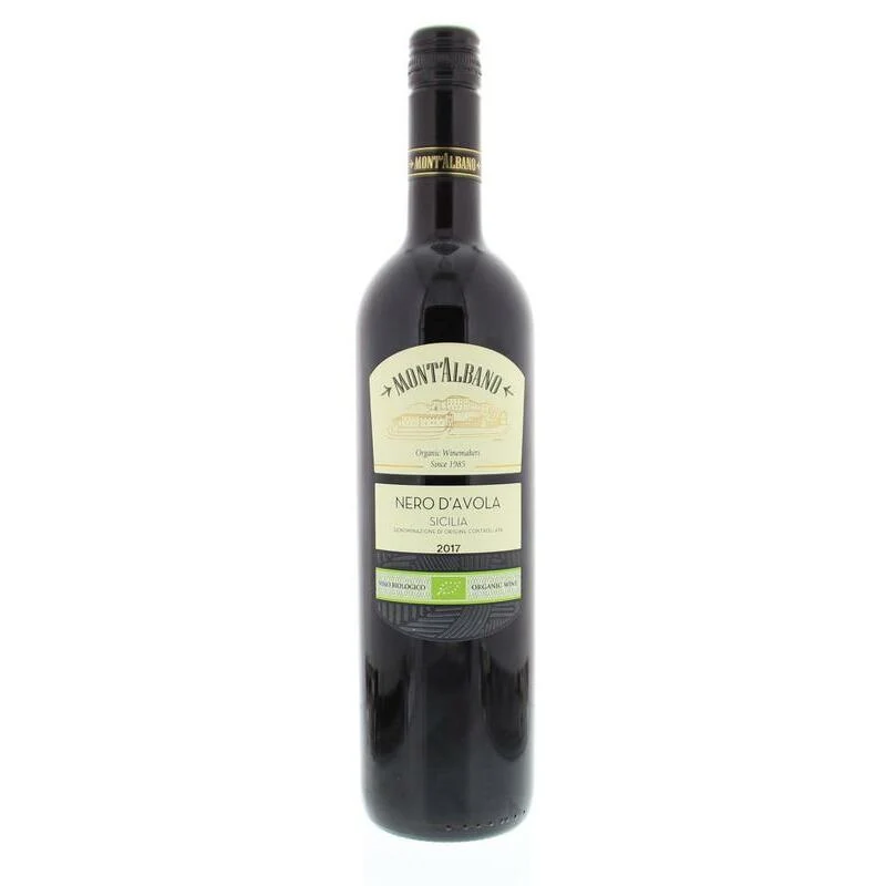 Mont Albano Nero d avola terre siciliane rood bio 750ml