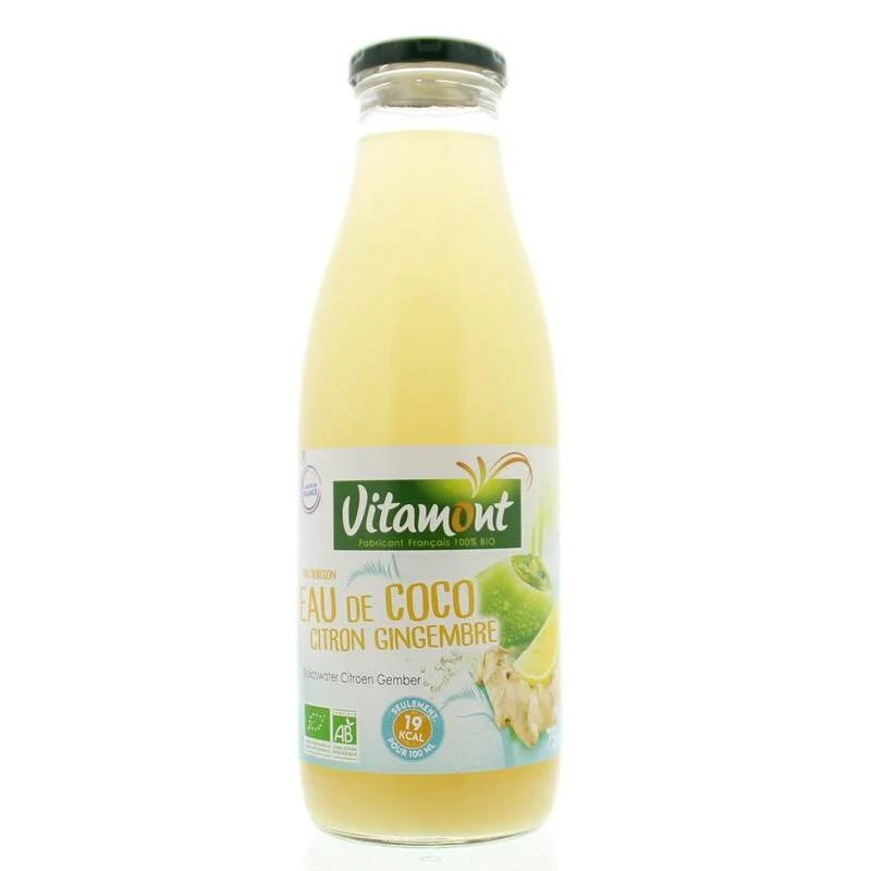 Vitamont Kokoswater citroen gember bio 750ml