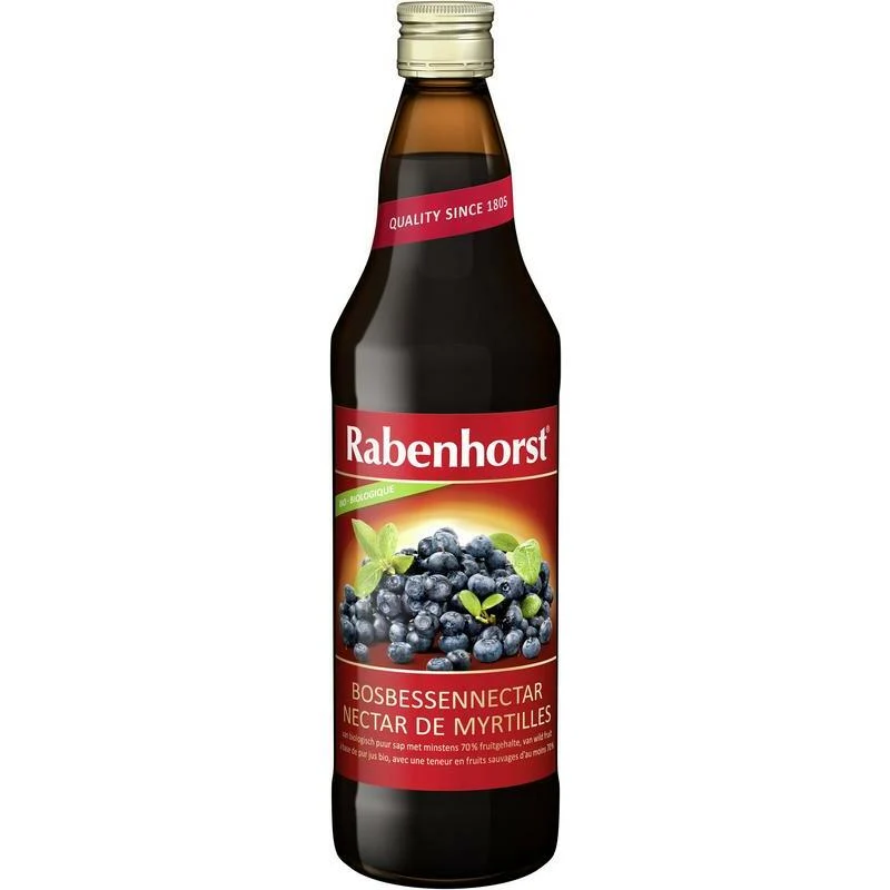 Rabenhorst Bosbessen/blauwe bes nektar bio 750ml