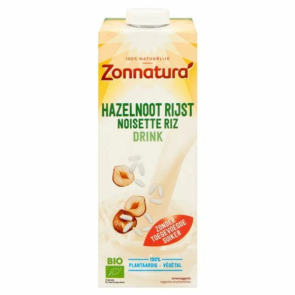 Zonnatura Rijst hazelnoot drink bio 1000ml