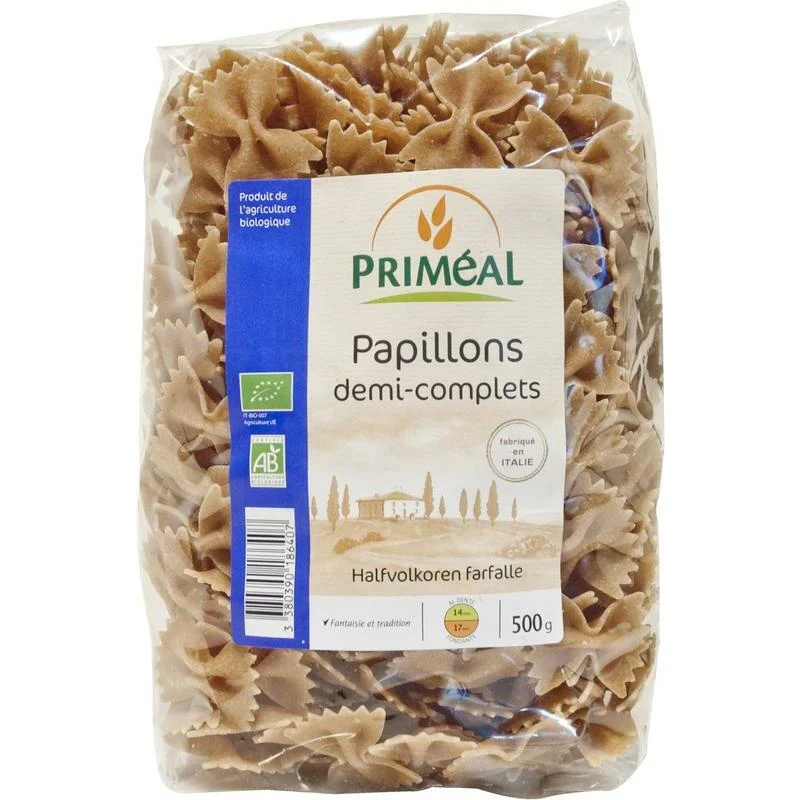Primeal Halfvolkoren farfalle bio 500g