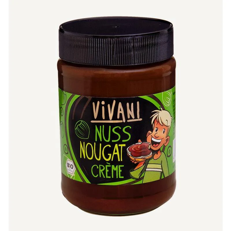 Vivani Chocolade hazelnootpasta voor op brood bio 400g