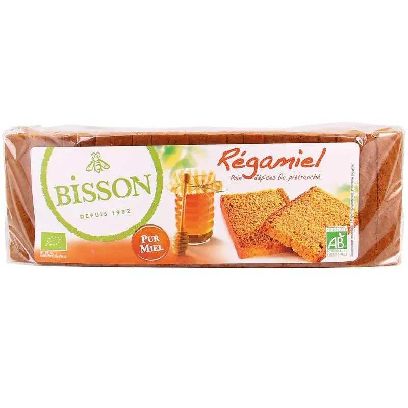 Bisson Regamiel honing-kruidkoek voorgesneden bio 300g