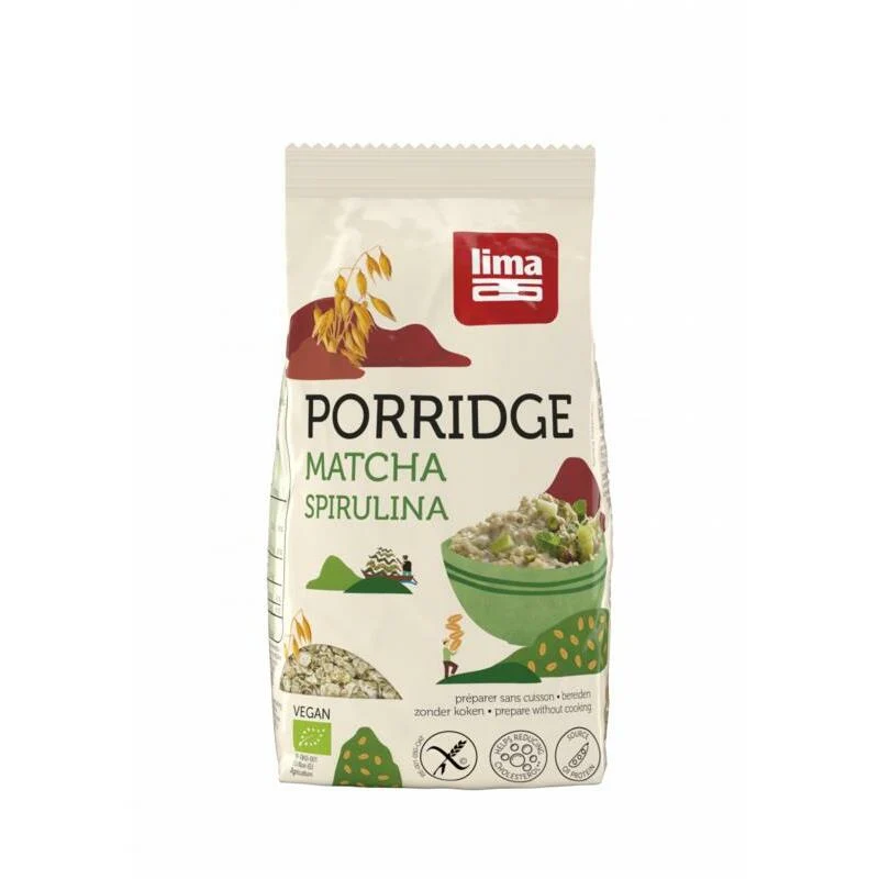 Lima Porridge express matcha spirulina bio 350g
