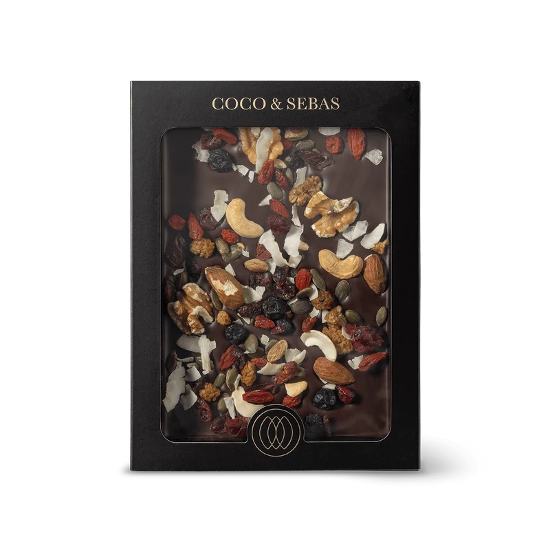 Plak Pure Chocolade Noten Bessen