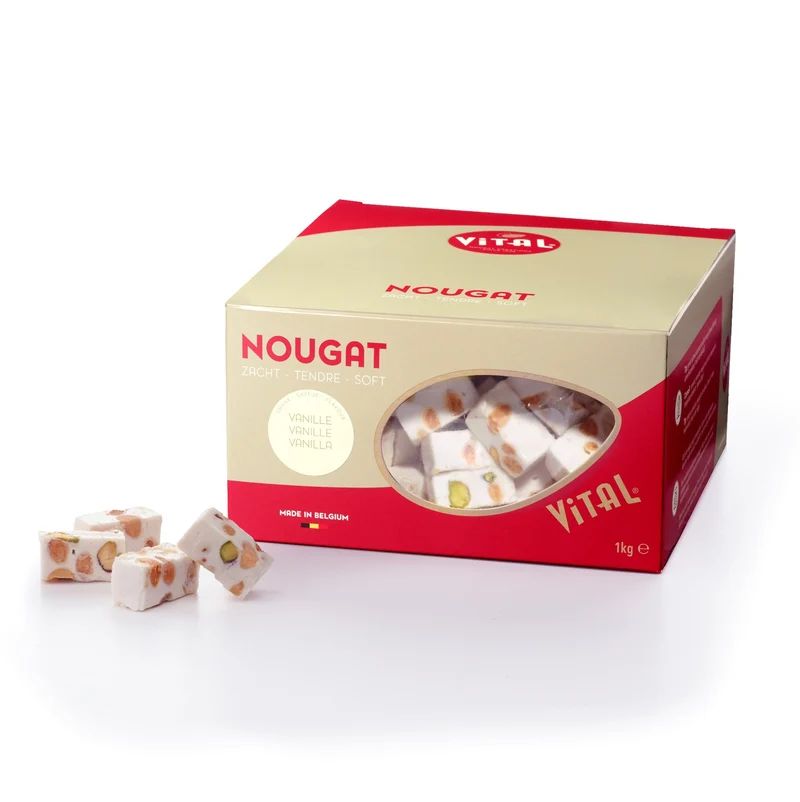 Onverpakte nougat 8g amandel-pistache 125 zachte stuks