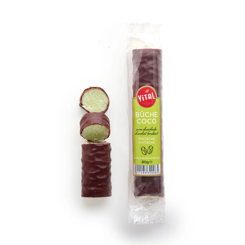 Buche coco fondantchocolade & pistachesmaak 80g
