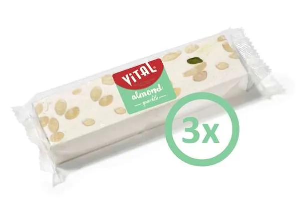 Zachte nougat 3x150g amandel-pistache (per drie repen)