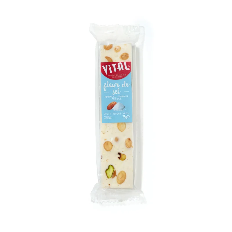 Nougatreep fleur de sel 75g (zacht)