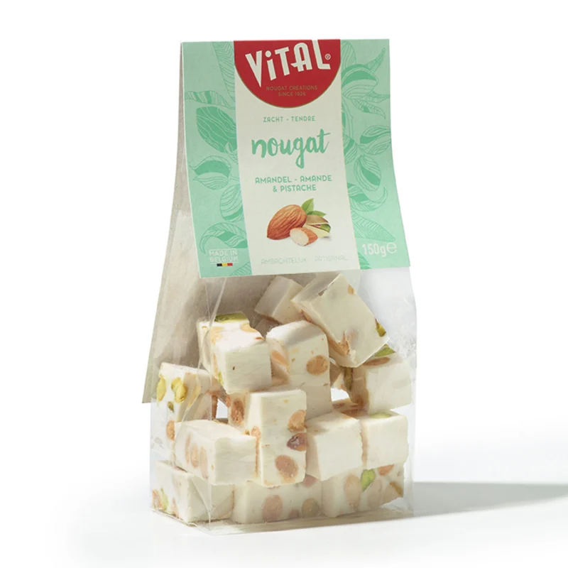 Nougat amandel-pistache - zacht, 150g