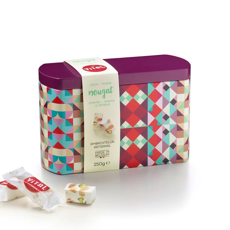 Nougat vintage blik 250g zachte nougat