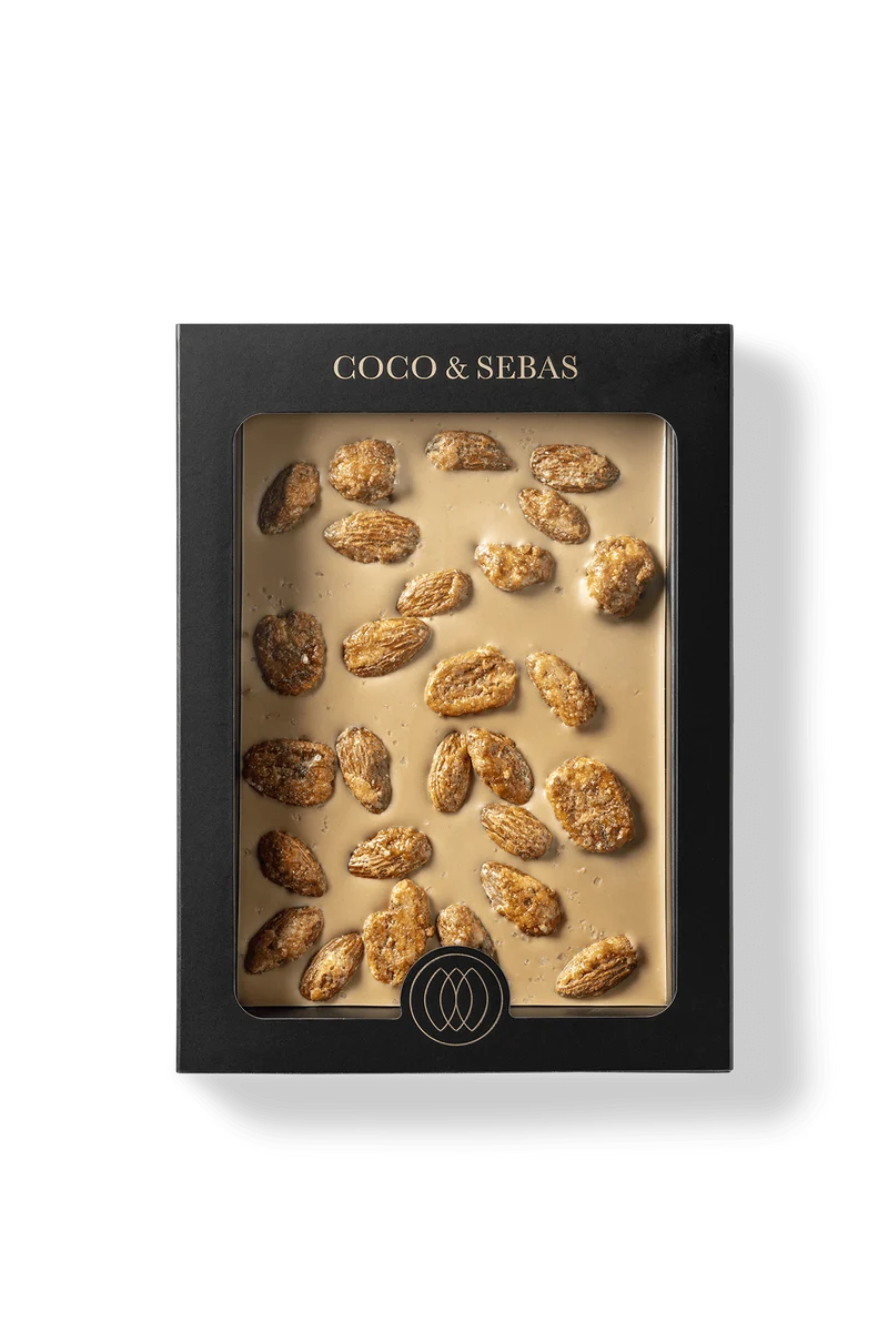 Plak Karamelchocolade Pecan Amandel Zeezout