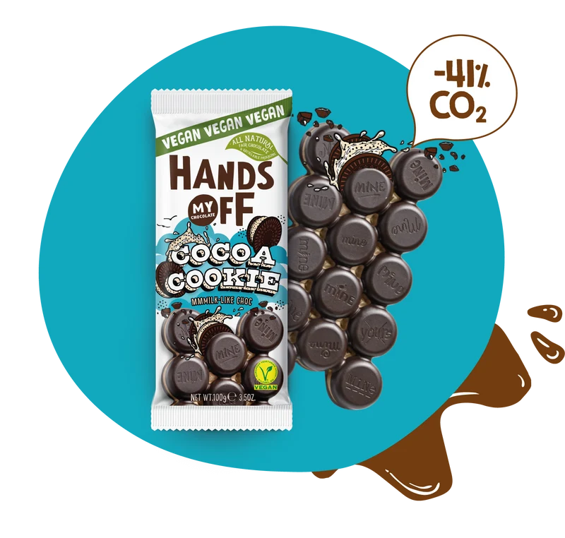 Hands Off Cocoa Cookie vegan chocoladereep
