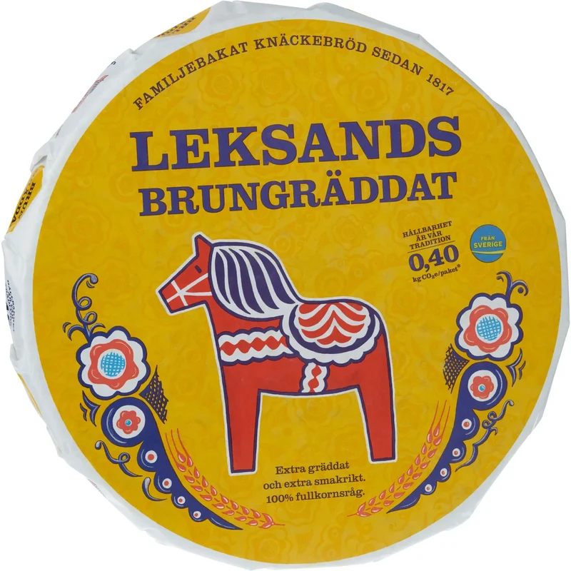 Leksands - Knäckebröd Rund - Brungräddat