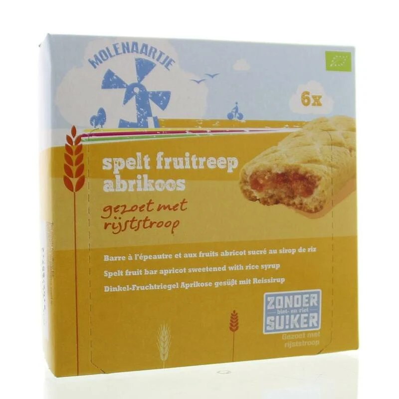 Molenaartje Spelt fruitreep abrikoos bio 180g