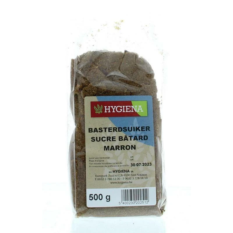 Hygiena Basterdsuiker donker 500g