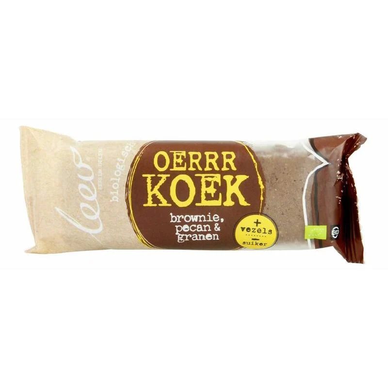 Leev Bio oerrr-koek brownie, pecan & granen 35 gram 16x35g
