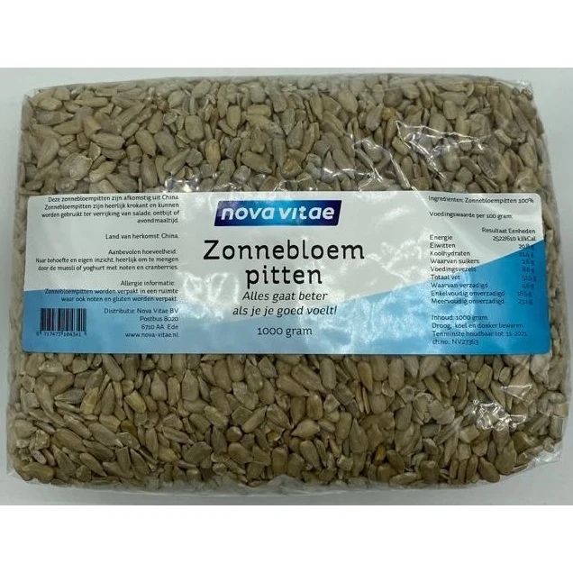 Nova Vitae Zonnebloempitten 1000g