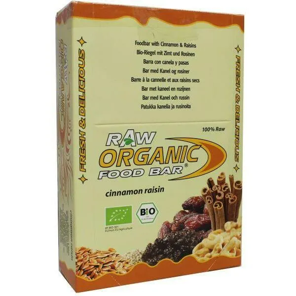 Organic Food Bar kaneel rozijn 50 gram bio 12x50g